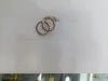 A set of three titanium steel rose gold rings with diamonds, oil drops, and retro clock hollowed-out rings details Picture